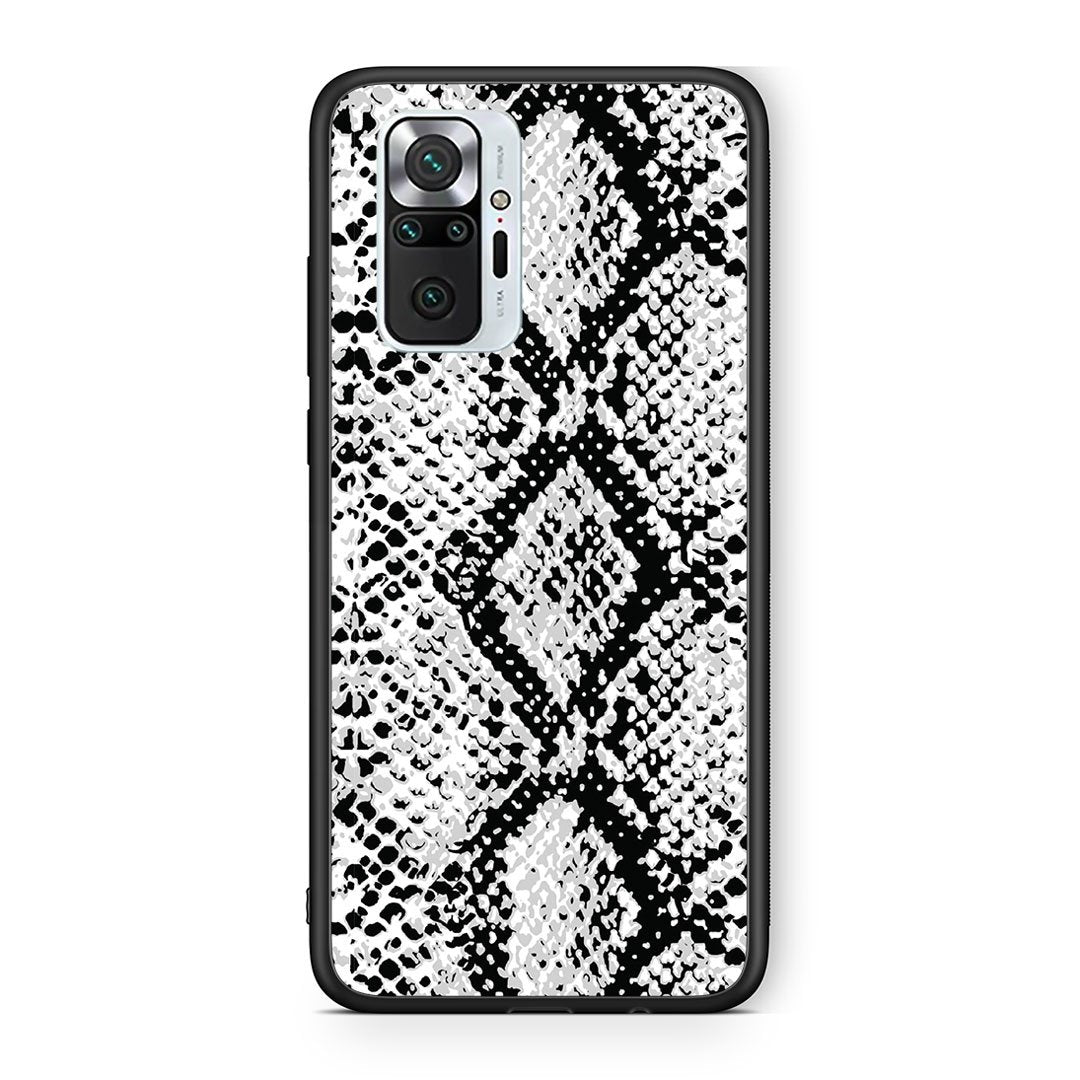 24 - Xiaomi Redmi Note 10 Pro White Snake Animal case, cover, bumper