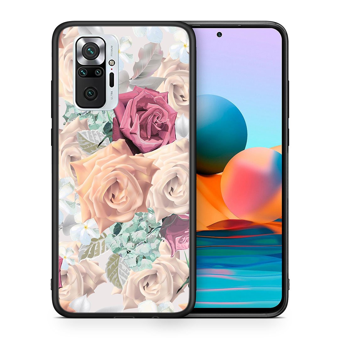 Θήκη Xiaomi Redmi Note 10 Pro Bouquet Floral από τη Smartfits με σχέδιο στο πίσω μέρος και μαύρο περίβλημα | Xiaomi Redmi Note 10 Pro Bouquet Floral case with colorful back and black bezels