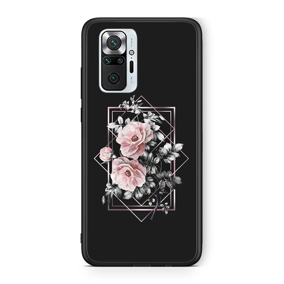4 - Xiaomi Redmi Note 10 Pro Frame Flower case, cover, bumper