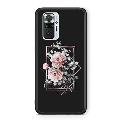 4 - Xiaomi Redmi Note 10 Pro Frame Flower case, cover, bumper