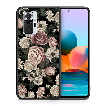 Θήκη Xiaomi Redmi Note 10 Pro Wild Roses Flower από τη Smartfits με σχέδιο στο πίσω μέρος και μαύρο περίβλημα | Xiaomi Redmi Note 10 Pro Wild Roses Flower case with colorful back and black bezels