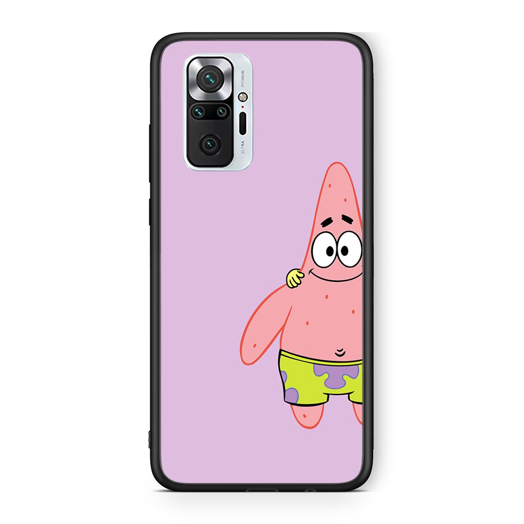 Xiaomi Redmi Note 10 Pro  Friends Patrick θήκη από τη Smartfits με σχέδιο στο πίσω μέρος και μαύρο περίβλημα | Smartphone case with colorful back and black bezels by Smartfits