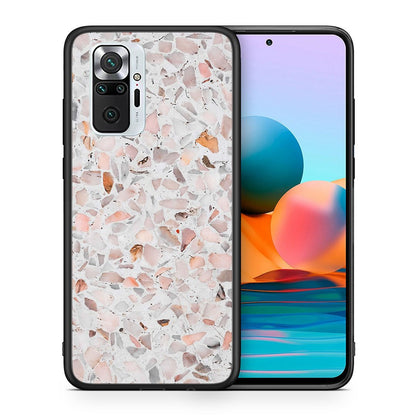 Θήκη Xiaomi Redmi Note 10 Pro Marble Terrazzo από τη Smartfits με σχέδιο στο πίσω μέρος και μαύρο περίβλημα | Xiaomi Redmi Note 10 Pro Marble Terrazzo case with colorful back and black bezels