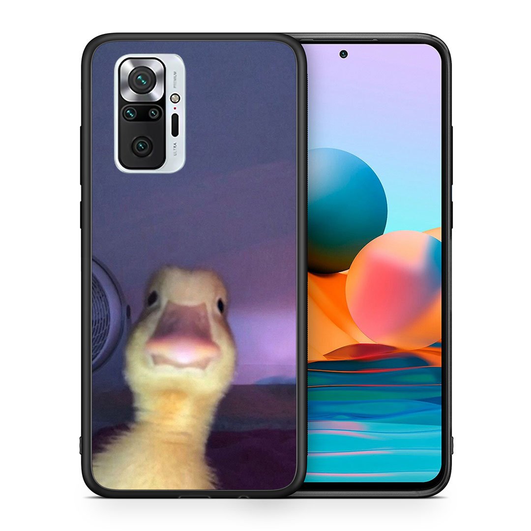 Θήκη Xiaomi Redmi Note 10 Pro Meme Duck από τη Smartfits με σχέδιο στο πίσω μέρος και μαύρο περίβλημα | Xiaomi Redmi Note 10 Pro Meme Duck case with colorful back and black bezels