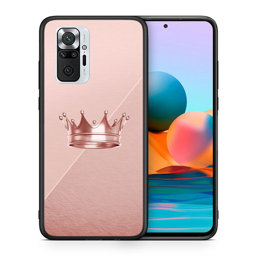Θήκη Xiaomi Redmi Note 10 Pro Crown Minimal από τη Smartfits με σχέδιο στο πίσω μέρος και μαύρο περίβλημα | Xiaomi Redmi Note 10 Pro Crown Minimal case with colorful back and black bezels