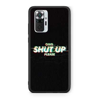 Xiaomi Redmi Note 10 Pro OMG ShutUp θήκη από τη Smartfits με σχέδιο στο πίσω μέρος και μαύρο περίβλημα | Smartphone case with colorful back and black bezels by Smartfits