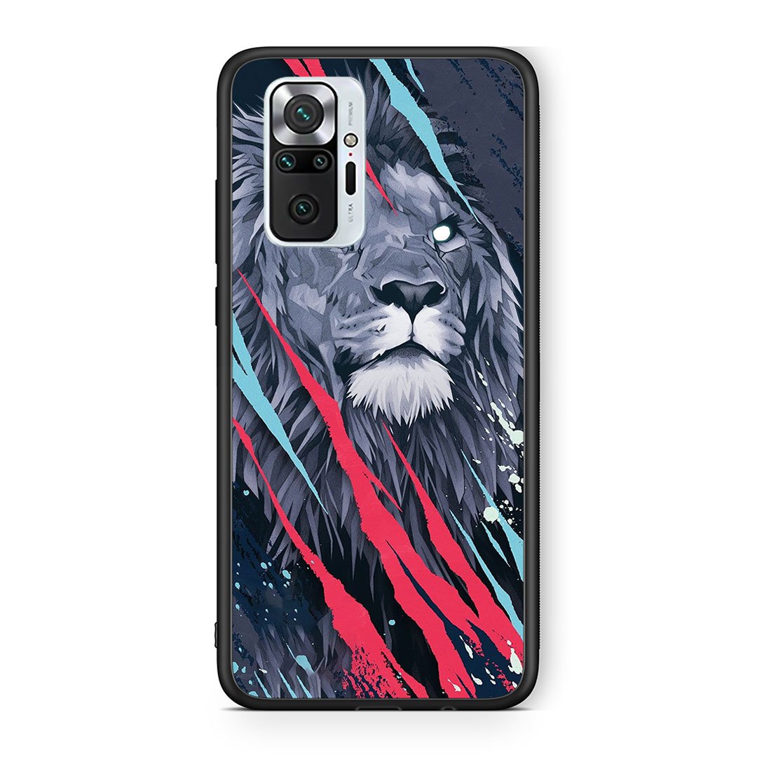 4 - Xiaomi Redmi Note 10 Pro Lion Designer PopArt case, cover, bumper