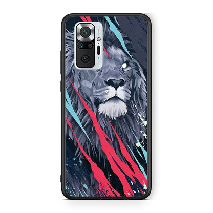 4 - Xiaomi Redmi Note 10 Pro Lion Designer PopArt case, cover, bumper