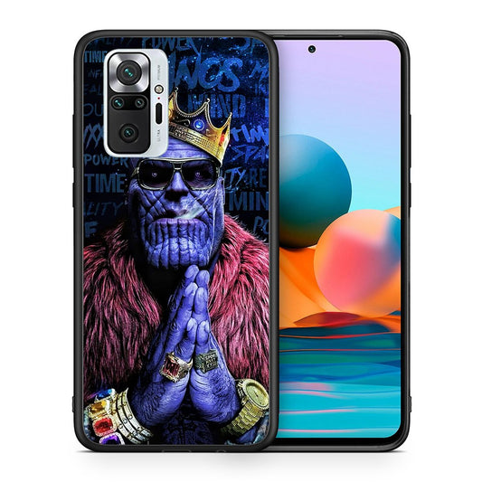 Θήκη Xiaomi Redmi Note 10 Pro Thanos PopArt από τη Smartfits με σχέδιο στο πίσω μέρος και μαύρο περίβλημα | Xiaomi Redmi Note 10 Pro Thanos PopArt case with colorful back and black bezels