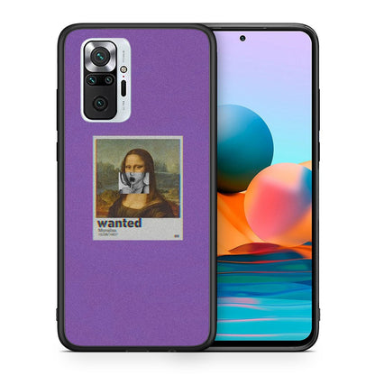Θήκη Xiaomi Redmi Note 10 Pro Monalisa Popart από τη Smartfits με σχέδιο στο πίσω μέρος και μαύρο περίβλημα | Xiaomi Redmi Note 10 Pro Monalisa Popart case with colorful back and black bezels