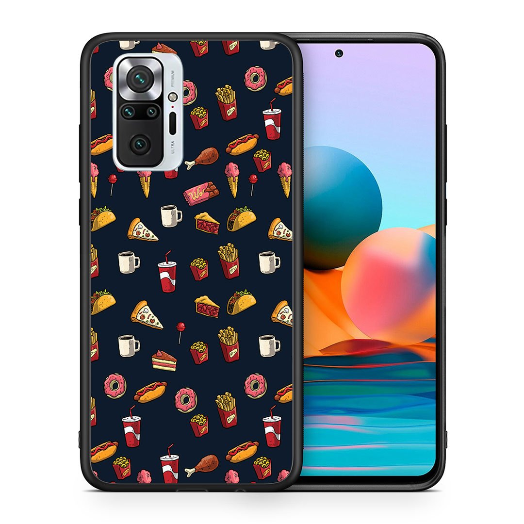 Θήκη Xiaomi Redmi Note 10 Pro Hungry Random από τη Smartfits με σχέδιο στο πίσω μέρος και μαύρο περίβλημα | Xiaomi Redmi Note 10 Pro Hungry Random case with colorful back and black bezels