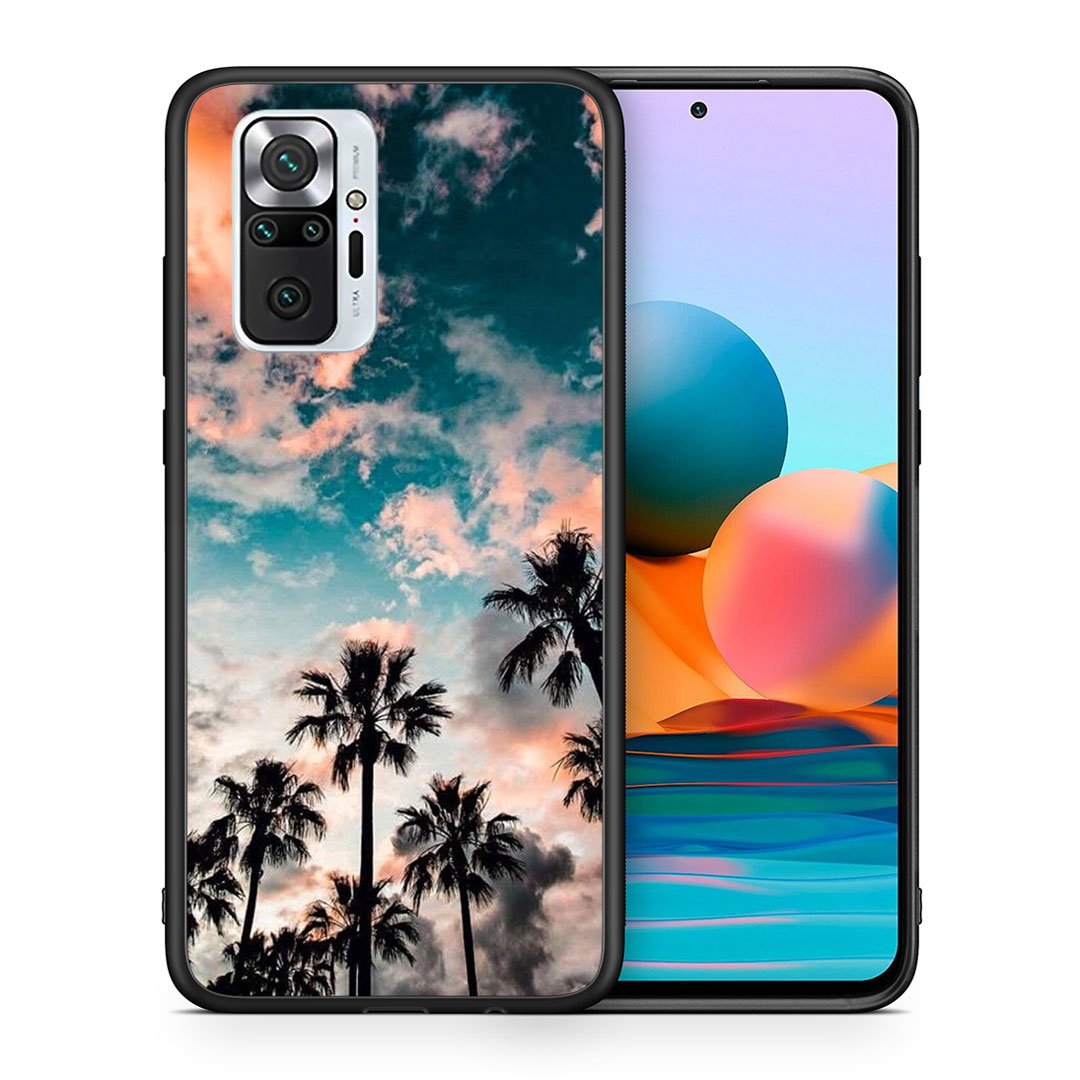 Θήκη Xiaomi Redmi Note 10 Pro Sky Summer από τη Smartfits με σχέδιο στο πίσω μέρος και μαύρο περίβλημα | Xiaomi Redmi Note 10 Pro Sky Summer case with colorful back and black bezels