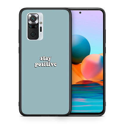 Θήκη Xiaomi Redmi Note 10 Pro Positive Text από τη Smartfits με σχέδιο στο πίσω μέρος και μαύρο περίβλημα | Xiaomi Redmi Note 10 Pro Positive Text case with colorful back and black bezels