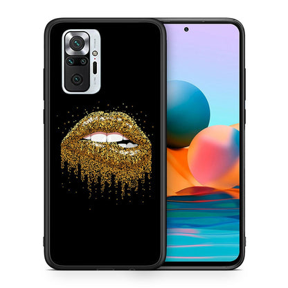 Θήκη Xiaomi Redmi Note 10 Pro Golden Valentine από τη Smartfits με σχέδιο στο πίσω μέρος και μαύρο περίβλημα | Xiaomi Redmi Note 10 Pro Golden Valentine case with colorful back and black bezels