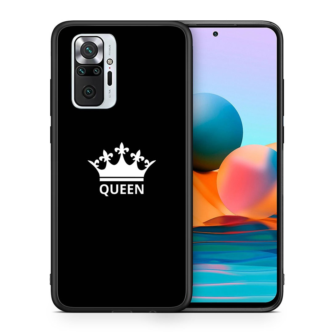 Θήκη Xiaomi Redmi Note 10 Pro Queen Valentine από τη Smartfits με σχέδιο στο πίσω μέρος και μαύρο περίβλημα | Xiaomi Redmi Note 10 Pro Queen Valentine case with colorful back and black bezels