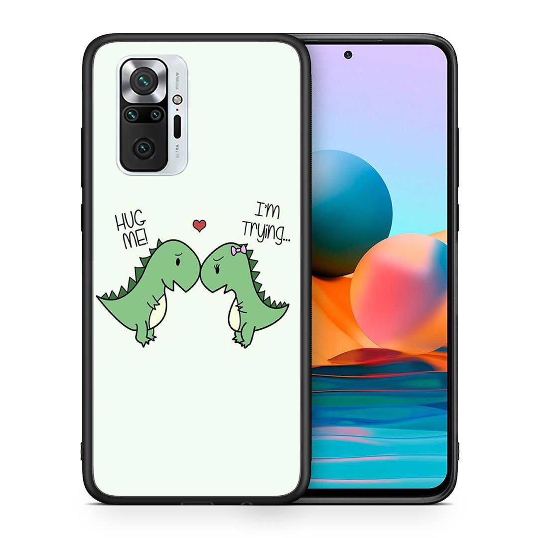 Θήκη Xiaomi Redmi Note 10 Pro Rex Valentine από τη Smartfits με σχέδιο στο πίσω μέρος και μαύρο περίβλημα | Xiaomi Redmi Note 10 Pro Rex Valentine case with colorful back and black bezels
