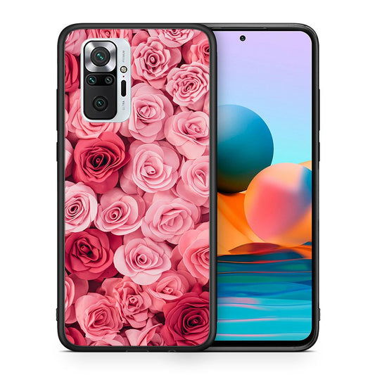 Θήκη Xiaomi Redmi Note 10 Pro RoseGarden Valentine από τη Smartfits με σχέδιο στο πίσω μέρος και μαύρο περίβλημα | Xiaomi Redmi Note 10 Pro RoseGarden Valentine case with colorful back and black bezels