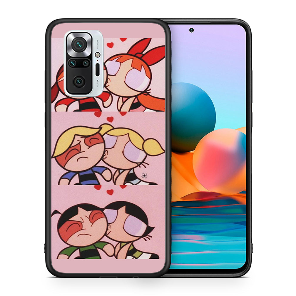 Θήκη Αγίου Βαλεντίνου Xiaomi Redmi Note 10 Pro Puff Love από τη Smartfits με σχέδιο στο πίσω μέρος και μαύρο περίβλημα | Xiaomi Redmi Note 10 Pro Puff Love case with colorful back and black bezels