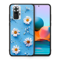 Thumbnail for Θήκη Xiaomi Redmi Note 10 Pro Real Daisies από τη Smartfits με σχέδιο στο πίσω μέρος και μαύρο περίβλημα | Xiaomi Redmi Note 10 Pro Real Daisies case with colorful back and black bezels