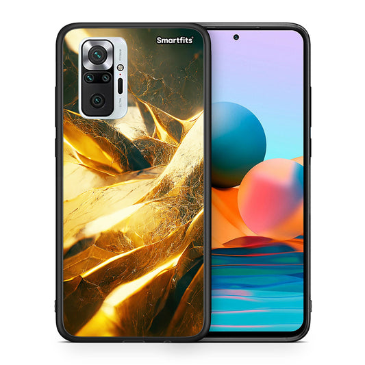 Θήκη Xiaomi Redmi Note 10 Pro Real Gold από τη Smartfits με σχέδιο στο πίσω μέρος και μαύρο περίβλημα | Xiaomi Redmi Note 10 Pro Real Gold case with colorful back and black bezels