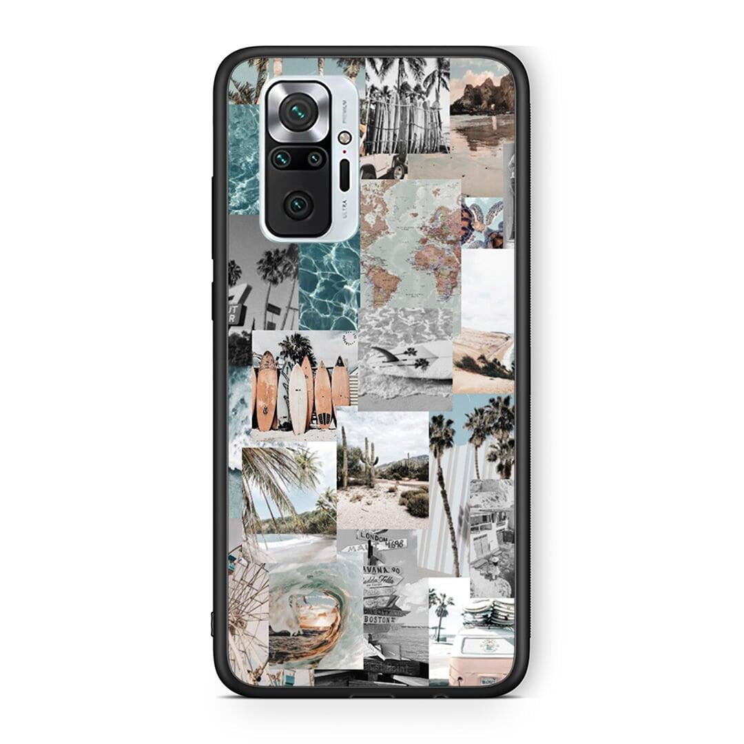 Xiaomi Redmi Note 10 Pro Retro Beach Life Θήκη από τη Smartfits με σχέδιο στο πίσω μέρος και μαύρο περίβλημα | Smartphone case with colorful back and black bezels by Smartfits