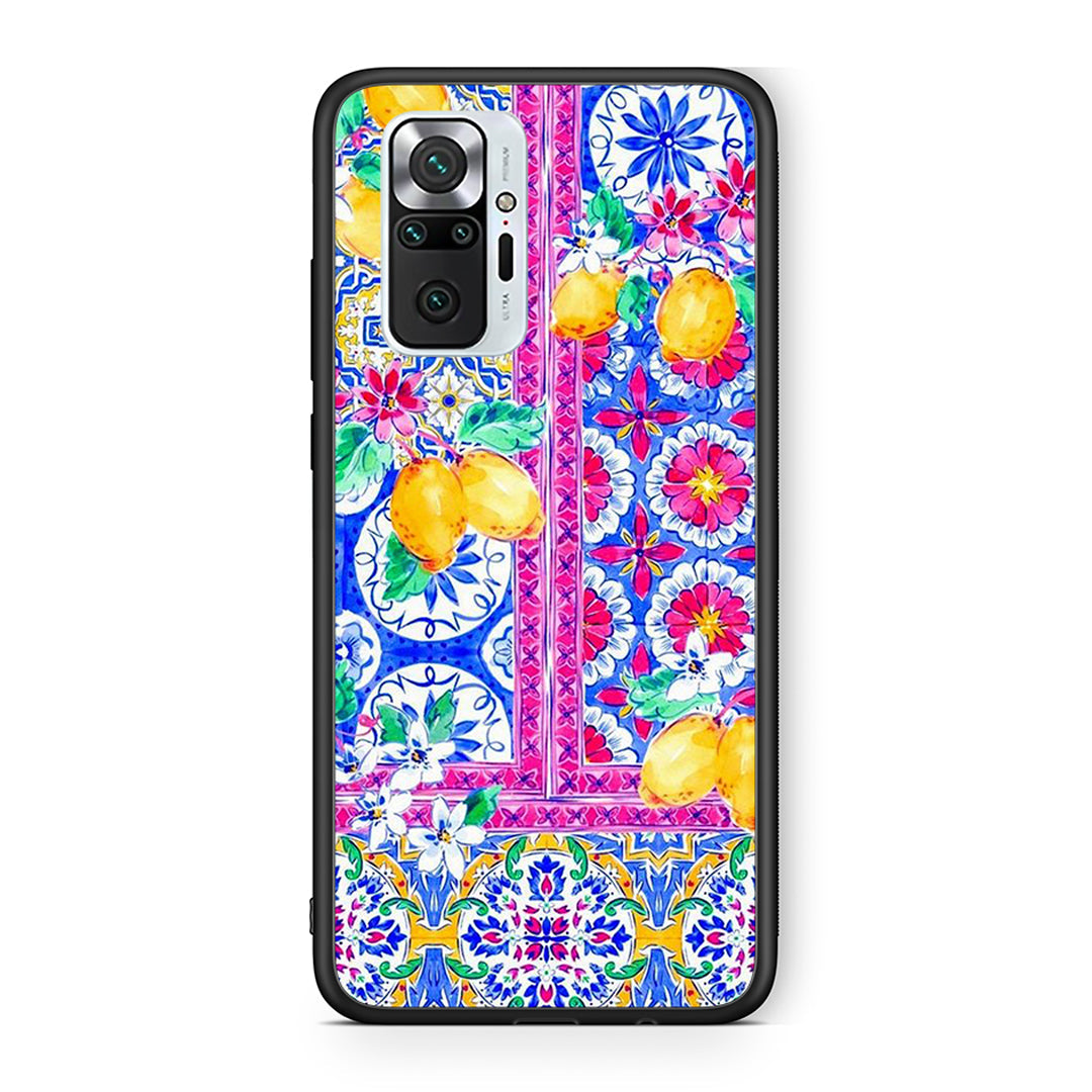 Xiaomi Redmi Note 10 Pro Retro Spring θήκη από τη Smartfits με σχέδιο στο πίσω μέρος και μαύρο περίβλημα | Smartphone case with colorful back and black bezels by Smartfits