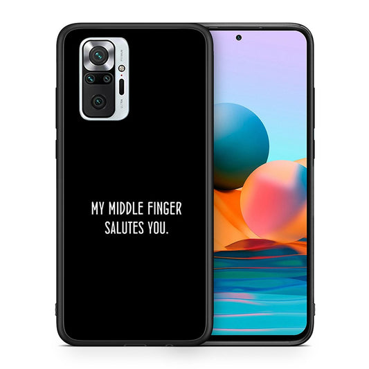 Θήκη Xiaomi Redmi Note 10 Pro Salute από τη Smartfits με σχέδιο στο πίσω μέρος και μαύρο περίβλημα | Xiaomi Redmi Note 10 Pro Salute case with colorful back and black bezels