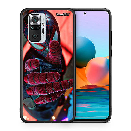 Θήκη Xiaomi Redmi Note 10 Pro Spider Hand από τη Smartfits με σχέδιο στο πίσω μέρος και μαύρο περίβλημα | Xiaomi Redmi Note 10 Pro Spider Hand case with colorful back and black bezels