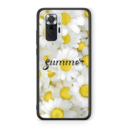 Xiaomi Redmi Note 10 Pro Summer Daisies Θήκη από τη Smartfits με σχέδιο στο πίσω μέρος και μαύρο περίβλημα | Smartphone case with colorful back and black bezels by Smartfits