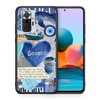 Θήκη Xiaomi Redmi Note 10 Pro Summer In Greece από τη Smartfits με σχέδιο στο πίσω μέρος και μαύρο περίβλημα | Xiaomi Redmi Note 10 Pro Summer In Greece case with colorful back and black bezels