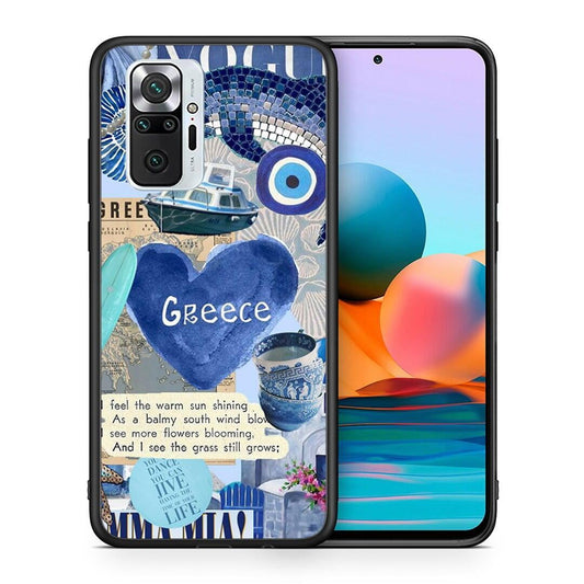 Θήκη Xiaomi Redmi Note 10 Pro Summer In Greece από τη Smartfits με σχέδιο στο πίσω μέρος και μαύρο περίβλημα | Xiaomi Redmi Note 10 Pro Summer In Greece case with colorful back and black bezels