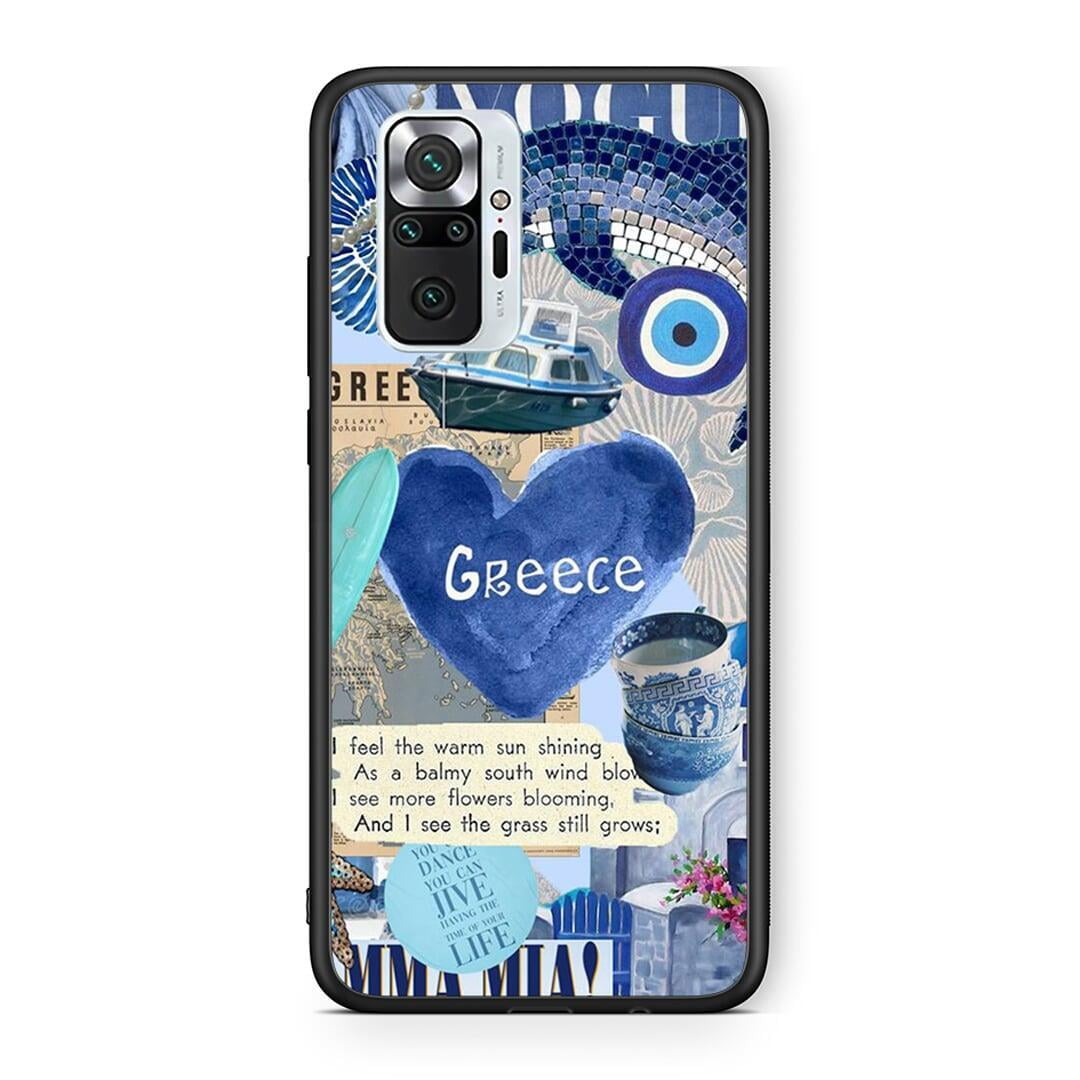 Xiaomi Redmi Note 10 Pro Summer In Greece Θήκη από τη Smartfits με σχέδιο στο πίσω μέρος και μαύρο περίβλημα | Smartphone case with colorful back and black bezels by Smartfits