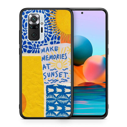 Θήκη Xiaomi Redmi Note 10 Pro Sunset Memories από τη Smartfits με σχέδιο στο πίσω μέρος και μαύρο περίβλημα | Xiaomi Redmi Note 10 Pro Sunset Memories case with colorful back and black bezels
