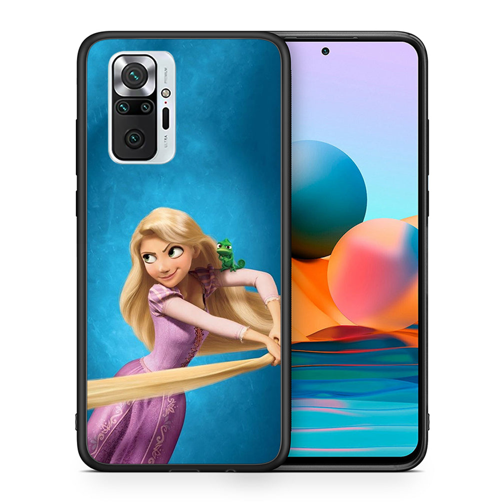 Θήκη Αγίου Βαλεντίνου Xiaomi Redmi Note 10 Pro Tangled 2 από τη Smartfits με σχέδιο στο πίσω μέρος και μαύρο περίβλημα | Xiaomi Redmi Note 10 Pro Tangled 2 case with colorful back and black bezels