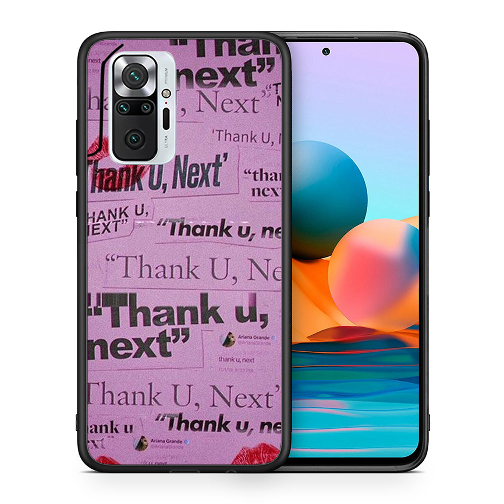 Θήκη Αγίου Βαλεντίνου Xiaomi Redmi Note 10 Pro Thank You Next από τη Smartfits με σχέδιο στο πίσω μέρος και μαύρο περίβλημα | Xiaomi Redmi Note 10 Pro Thank You Next case with colorful back and black bezels