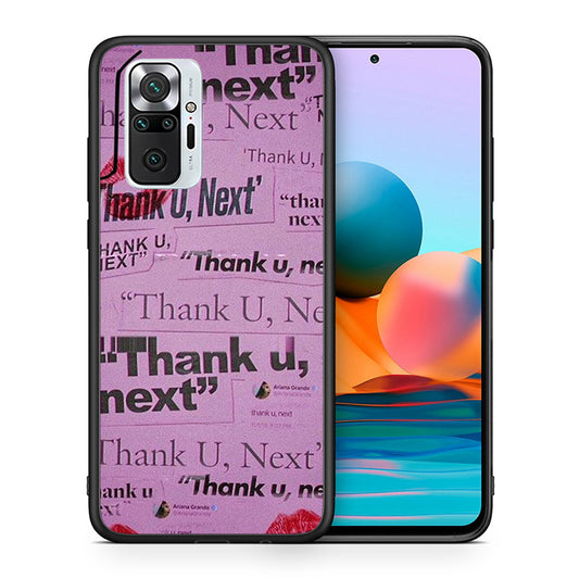 Θήκη Αγίου Βαλεντίνου Xiaomi Redmi Note 10 Pro Thank You Next από τη Smartfits με σχέδιο στο πίσω μέρος και μαύρο περίβλημα | Xiaomi Redmi Note 10 Pro Thank You Next case with colorful back and black bezels