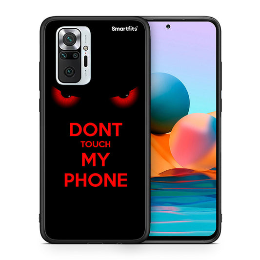 Θήκη Xiaomi Redmi Note 10 Pro Touch My Phone από τη Smartfits με σχέδιο στο πίσω μέρος και μαύρο περίβλημα | Xiaomi Redmi Note 10 Pro Touch My Phone case with colorful back and black bezels