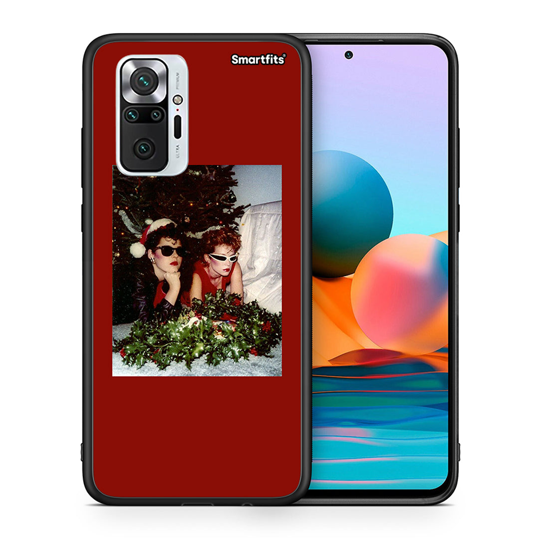 Θήκη Xiaomi Redmi Note 10 Pro Waiting For Xmas από τη Smartfits με σχέδιο στο πίσω μέρος και μαύρο περίβλημα | Xiaomi Redmi Note 10 Pro Waiting For Xmas case with colorful back and black bezels