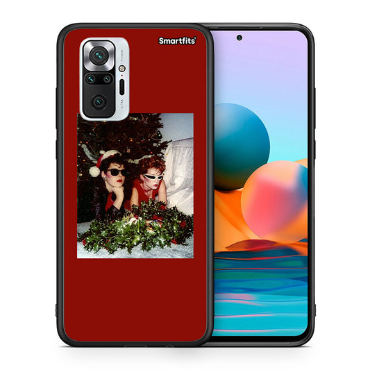 Θήκη Xiaomi Redmi Note 10 Pro Waiting For Xmas από τη Smartfits με σχέδιο στο πίσω μέρος και μαύρο περίβλημα | Xiaomi Redmi Note 10 Pro Waiting For Xmas case with colorful back and black bezels