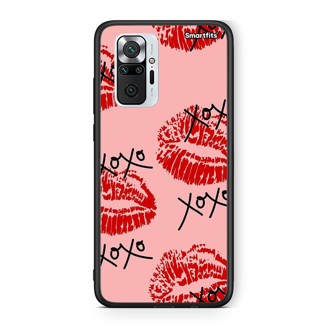Xiaomi Redmi Note 10 Pro XOXO Lips θήκη από τη Smartfits με σχέδιο στο πίσω μέρος και μαύρο περίβλημα | Smartphone case with colorful back and black bezels by Smartfits