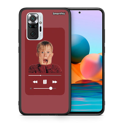 Θήκη Xiaomi Redmi Note 10 Pro Xmas Alone Music από τη Smartfits με σχέδιο στο πίσω μέρος και μαύρο περίβλημα | Xiaomi Redmi Note 10 Pro Xmas Alone Music case with colorful back and black bezels