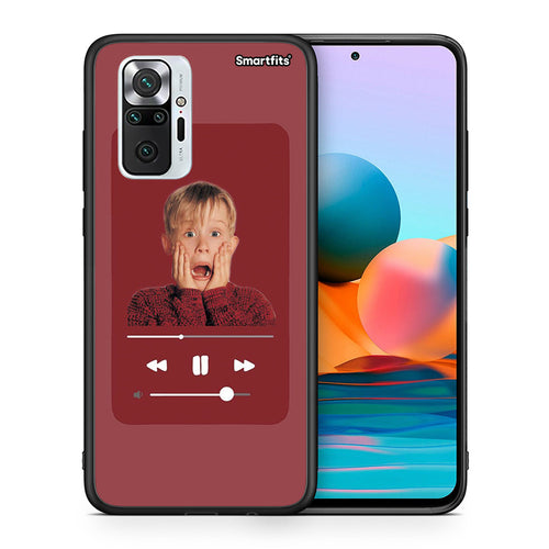 Θήκη Xiaomi Redmi Note 10 Pro Xmas Alone Music από τη Smartfits με σχέδιο στο πίσω μέρος και μαύρο περίβλημα | Xiaomi Redmi Note 10 Pro Xmas Alone Music case with colorful back and black bezels