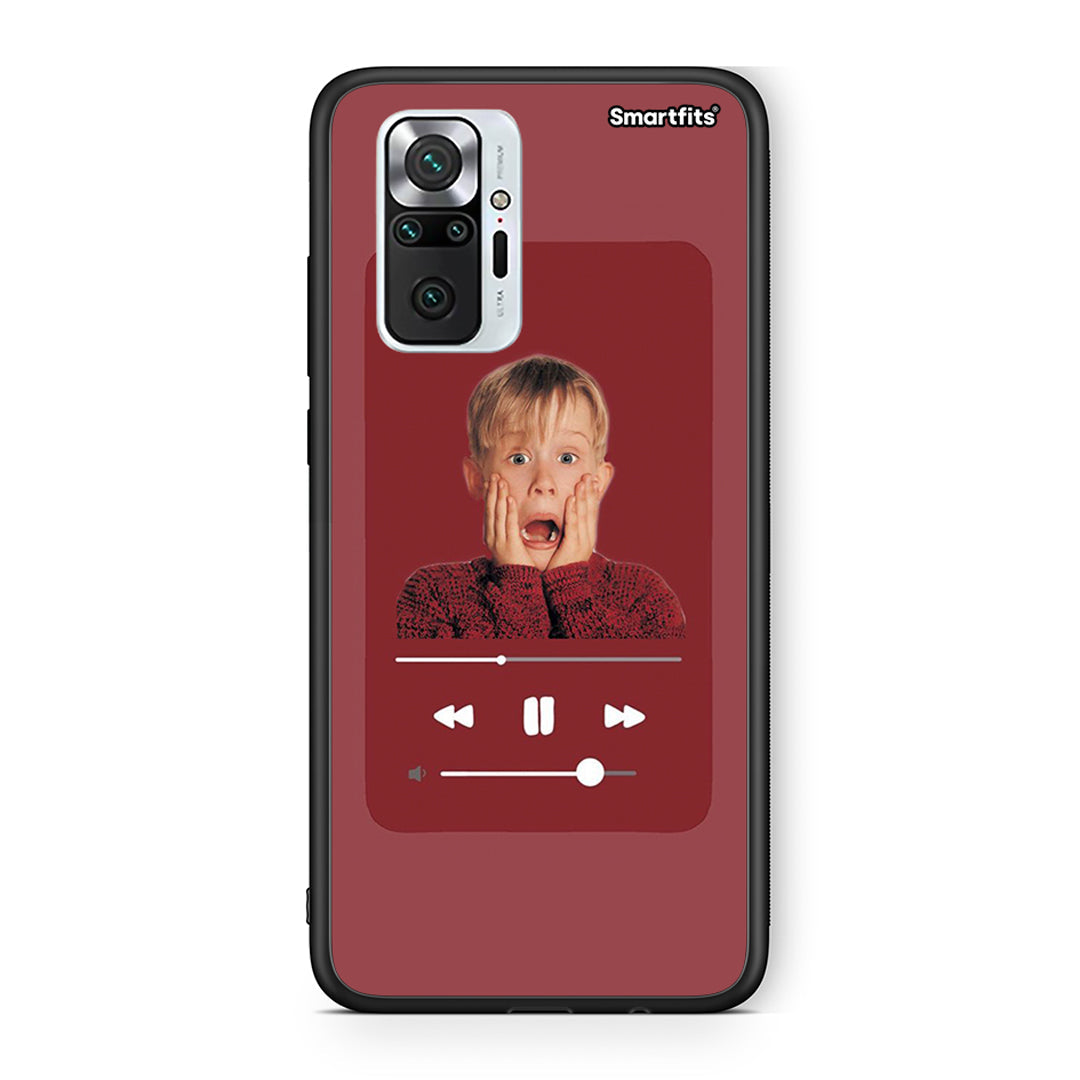 Xiaomi Redmi Note 10 Pro Xmas Alone Music θήκη από τη Smartfits με σχέδιο στο πίσω μέρος και μαύρο περίβλημα | Smartphone case with colorful back and black bezels by Smartfits
