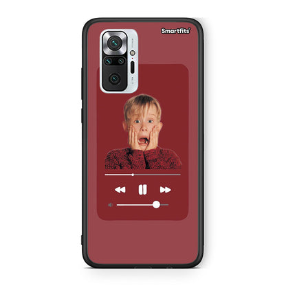 Xiaomi Redmi Note 10 Pro Xmas Alone Music θήκη από τη Smartfits με σχέδιο στο πίσω μέρος και μαύρο περίβλημα | Smartphone case with colorful back and black bezels by Smartfits