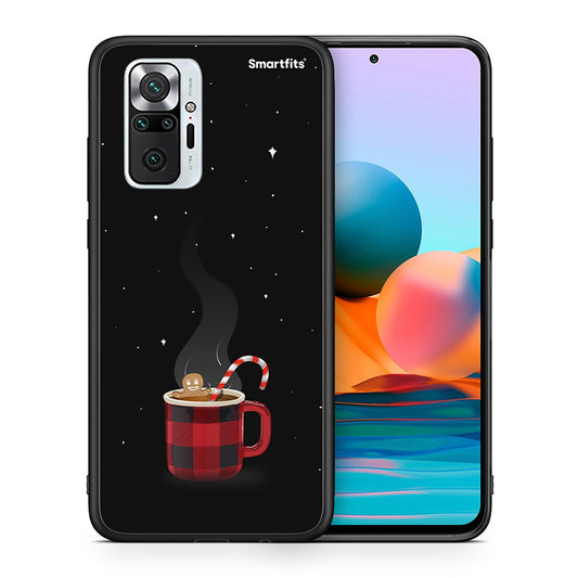 Θήκη Xiaomi Redmi Note 10 Pro Xmas Bathing από τη Smartfits με σχέδιο στο πίσω μέρος και μαύρο περίβλημα | Xiaomi Redmi Note 10 Pro Xmas Bathing case with colorful back and black bezels