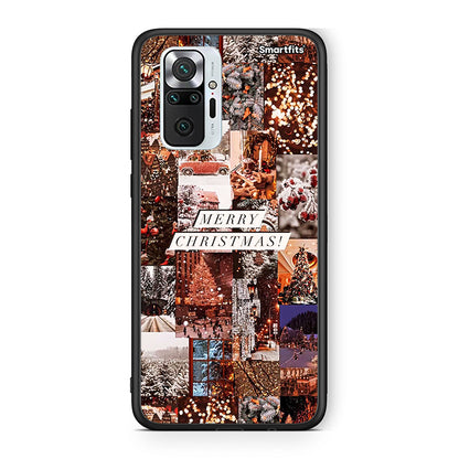 Xiaomi Redmi Note 10 Pro Xmas Collage θήκη από τη Smartfits με σχέδιο στο πίσω μέρος και μαύρο περίβλημα | Smartphone case with colorful back and black bezels by Smartfits
