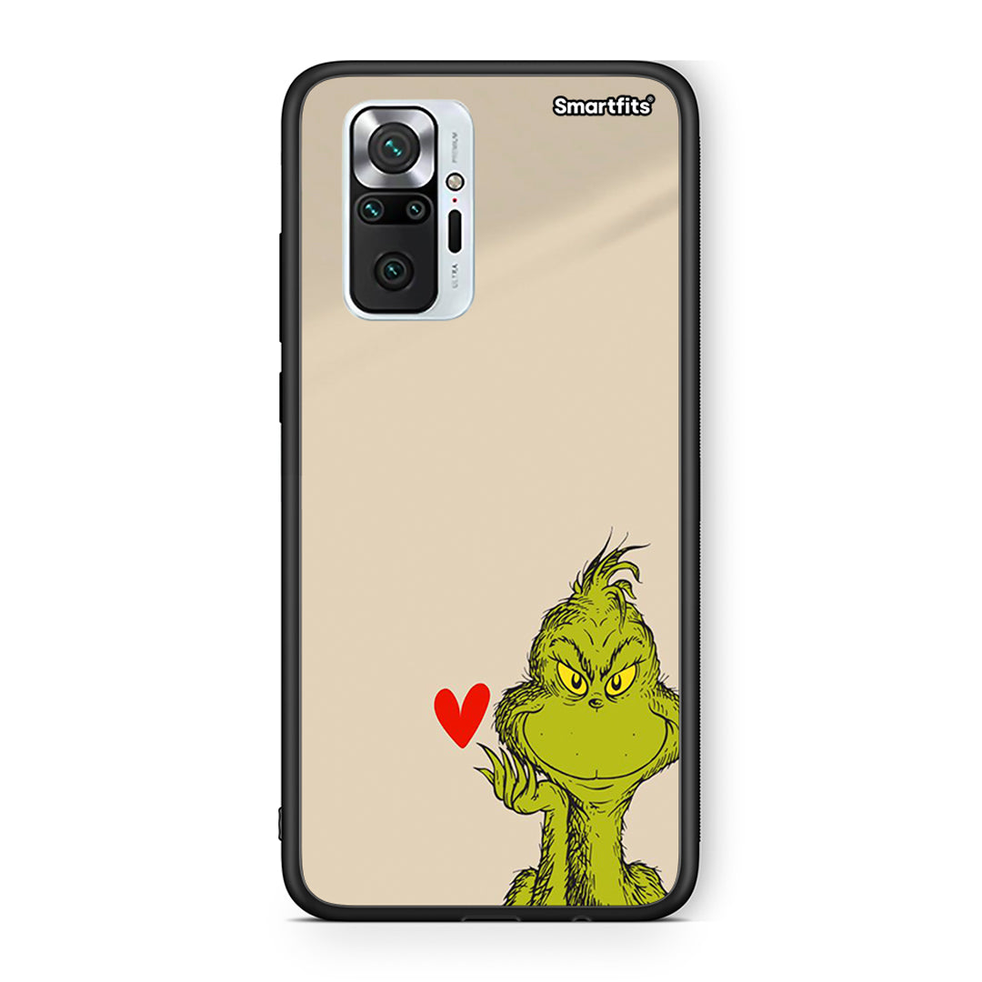 Xiaomi Redmi Note 10 Pro Xmas Grinch θήκη από τη Smartfits με σχέδιο στο πίσω μέρος και μαύρο περίβλημα | Smartphone case with colorful back and black bezels by Smartfits