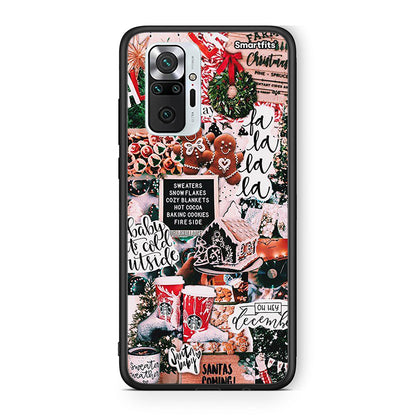 Xiaomi Redmi Note 10 Pro Xmas Habbits θήκη από τη Smartfits με σχέδιο στο πίσω μέρος και μαύρο περίβλημα | Smartphone case with colorful back and black bezels by Smartfits