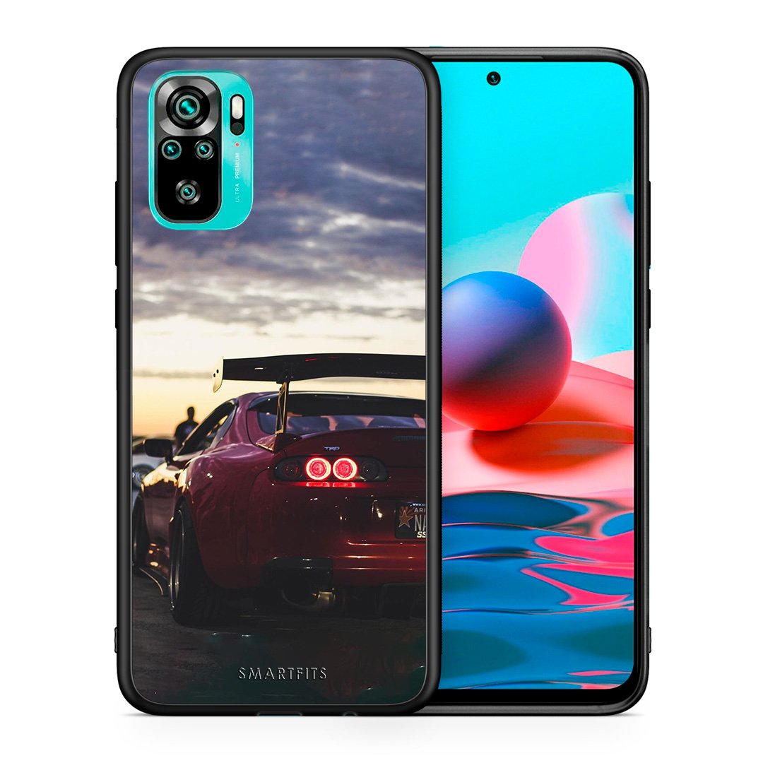 Θήκη Xiaomi Redmi Note 10 Racing Supra από τη Smartfits με σχέδιο στο πίσω μέρος και μαύρο περίβλημα | Xiaomi Redmi Note 10 Racing Supra case with colorful back and black bezels