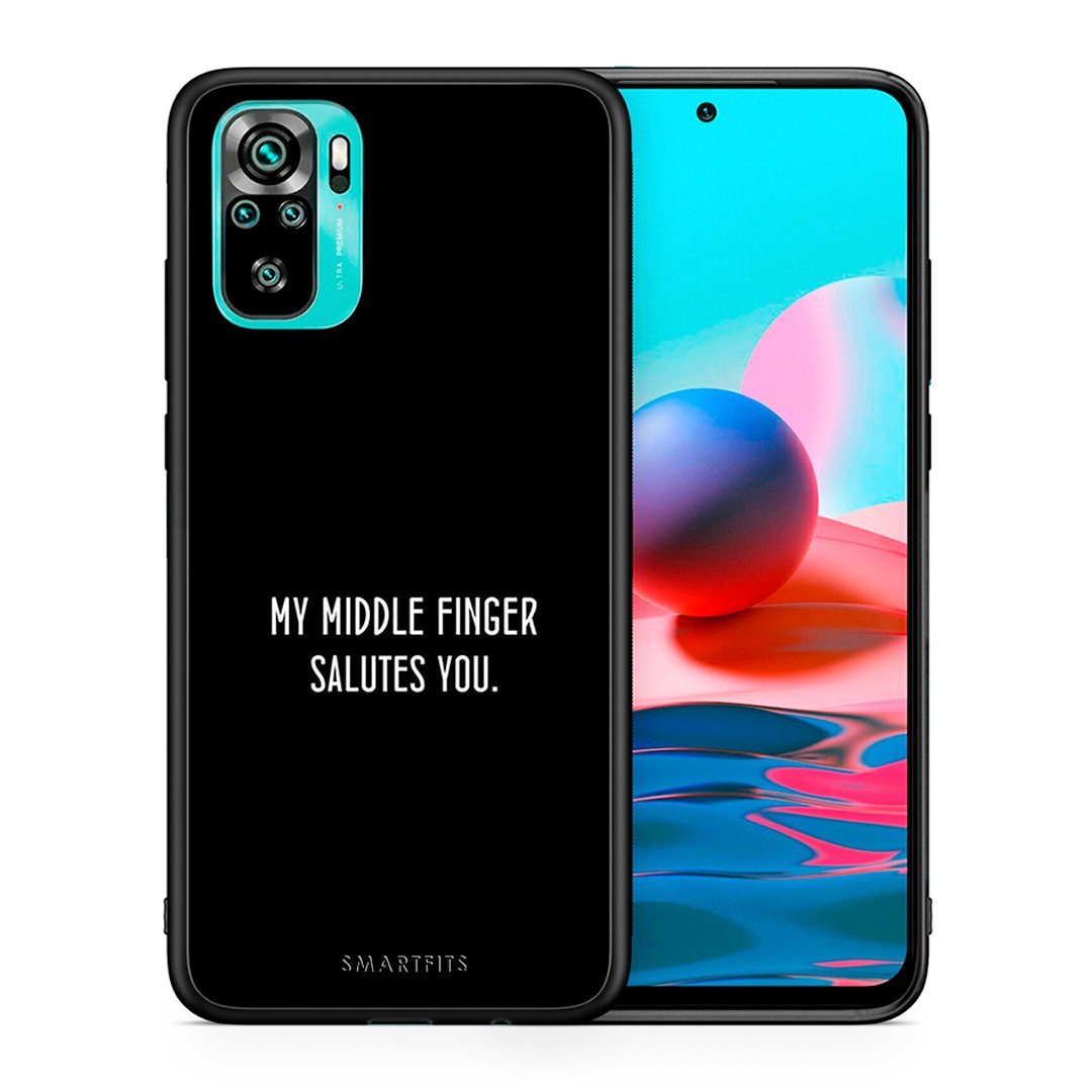 Θήκη Xiaomi Redmi Note 10 Salute από τη Smartfits με σχέδιο στο πίσω μέρος και μαύρο περίβλημα | Xiaomi Redmi Note 10 Salute case with colorful back and black bezels